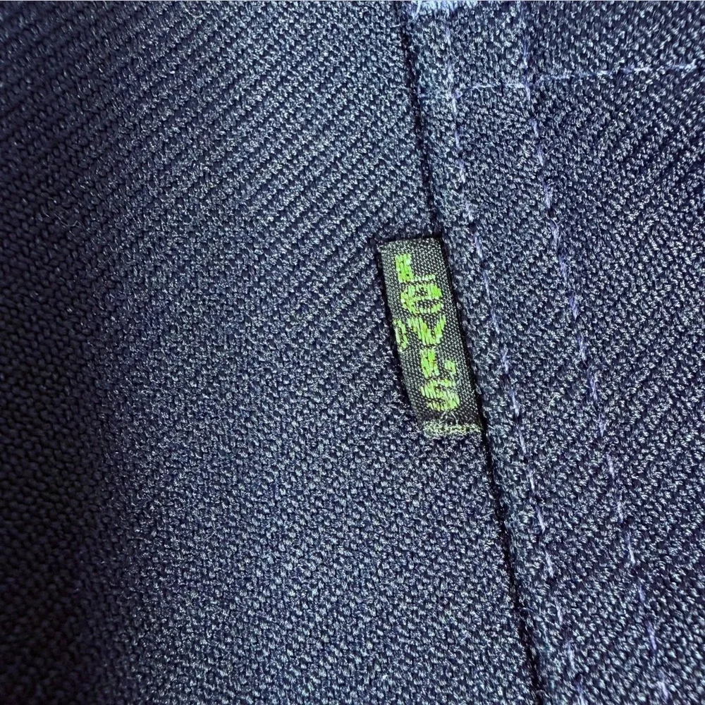 VTG Levis Pants Mens 38x30 (38x28) Navy Dacron 10517 Polyester Sta‎ Prest Hemmed - Picture 9 of 12